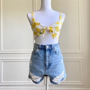 Topshop Moto Mom High Waisted Jean Shorts 2